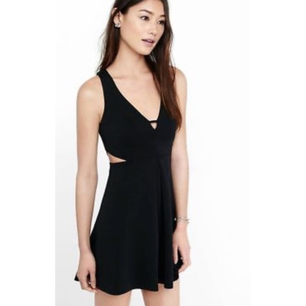 NWT Express Cut Out Fit and Flare Dress